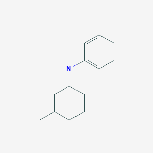molecular formula C13H17N B14554675 Benzenamine, N-(3-methylcyclohexylidene)- CAS No. 62049-88-1
