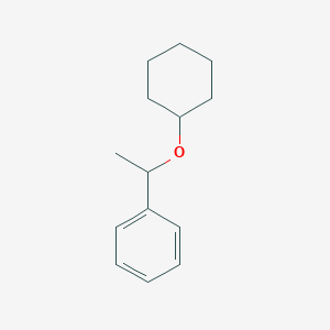 molecular formula C14H20O B14554698 Benzene, [1-(cyclohexyloxy)ethyl]- CAS No. 61812-55-3