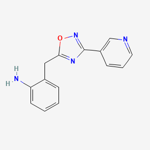 molecular formula C14H12N4O B1455475 2-((3-(吡啶-3-基)-1,2,4-恶二唑-5-基)甲基)苯胺 CAS No. 1273824-82-0