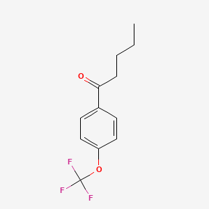 molecular formula C12H13F3O2 B1455476 1-[4-(三氟甲氧基)苯基]戊酮 CAS No. 79619-25-3