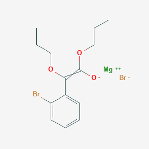 molecular formula C14H18Br2MgO3 B14554772 Magnesium bromide (2-bromophenyl)(propoxy)(propoxycarbonyl)methanide (1/1/1) CAS No. 62123-95-9