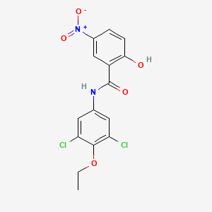 molecular formula C15H12Cl2N2O5 B14554776 N-(3,5-Dichloro-4-ethoxyphenyl)-2-hydroxy-5-nitrobenzamide CAS No. 62047-50-1