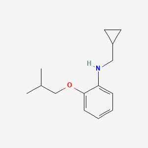 molecular formula C14H21NO B1455478 Cyclopropylmethyl-(2-isobutoxyphenyl)-amine CAS No. 1179192-11-0