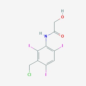 molecular formula C9H7ClI3NO2 B14554836 Acetamide, N-[3-(chloromethyl)-2,4,6-triiodophenyl]-2-hydroxy- CAS No. 62179-95-7