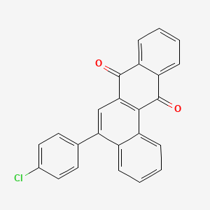 molecular formula C24H13ClO2 B14554844 5-(4-Chlorophenyl)tetraphene-7,12-dione CAS No. 62051-44-9