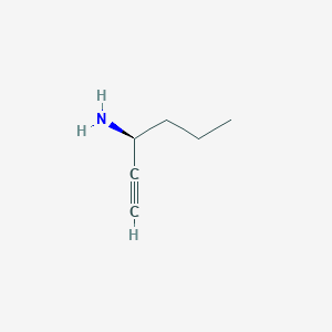 molecular formula C6H11N B14554891 (3S)-Hex-1-yn-3-amine CAS No. 62227-54-7