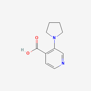 molecular formula C10H12N2O2 B1455491 3-(Pyrrolidin-1-yl)isonicotinic acid CAS No. 1257901-68-0