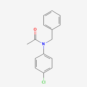 molecular formula C15H14ClNO B14555008 Acetamide, N-(4-chlorophenyl)-N-(phenylmethyl)- CAS No. 61667-88-7