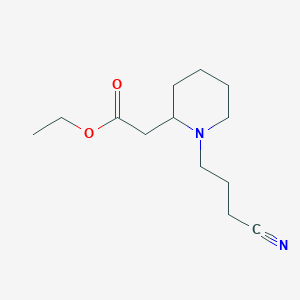 molecular formula C13H22N2O2 B14555009 Ethyl [1-(3-cyanopropyl)piperidin-2-yl]acetate CAS No. 61961-73-7