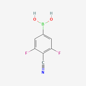 molecular formula C7H4BF2NO2 B1455503 4-Cyano-3,5-difluorophenylboronic acid CAS No. 861710-03-4