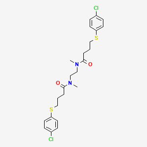 molecular formula C24H30Cl2N2O2S2 B14555064 N,N'-(Ethane-1,2-diyl)bis{4-[(4-chlorophenyl)sulfanyl]-N-methylbutanamide} CAS No. 61797-42-0