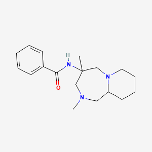 molecular formula C18H27N3O B14555066 N-(2,4-Dimethyldecahydropyrido[1,2-a][1,4]diazepin-4-yl)benzamide CAS No. 62175-93-3