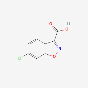 molecular formula C8H4ClNO3 B1455507 6-CHLOROBENZO[D]ISOXAZOLE-3-CARBOXYLIc acid CAS No. 28691-49-8