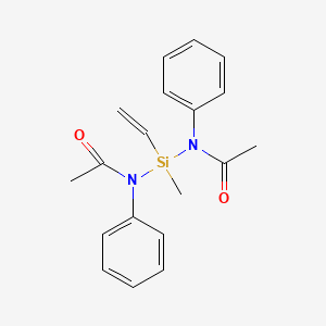 molecular formula C19H22N2O2Si B14555077 N,N'-[Ethenyl(methyl)silanediyl]bis(N-phenylacetamide) CAS No. 62051-15-4