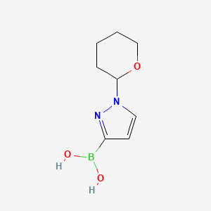 molecular formula C8H13BN2O3 B1455509 (1-(Tetrahydro-2H-pyran-2-yl)-1H-pyrazol-3-yl)boronic acid CAS No. 916890-60-3