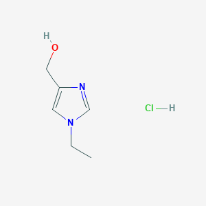 molecular formula C6H11ClN2O B1455510 (1-Ethyl-1h-imidazol-4-yl)methanol hydrochloride CAS No. 215868-80-7