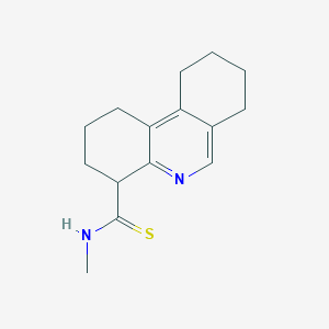 molecular formula C15H20N2S B14555129 N-Methyl-1,2,3,4,7,8,9,10-octahydrophenanthridine-4-carbothioamide CAS No. 62216-25-5