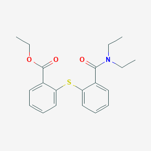 molecular formula C20H23NO3S B14555136 Ethyl 2-{[2-(diethylcarbamoyl)phenyl]sulfanyl}benzoate CAS No. 62220-66-0