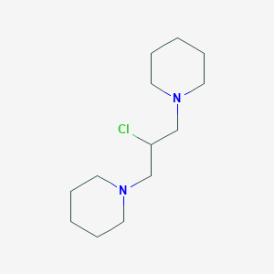 molecular formula C13H25ClN2 B14555174 Piperidine, 1,1'-(2-chloro-1,3-propanediyl)bis- CAS No. 62119-88-4