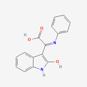 molecular formula C16H12N2O3 B14555216 Anilino(2-oxo-1,2-dihydro-3H-indol-3-ylidene)acetic acid CAS No. 61854-74-8