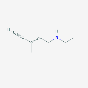molecular formula C8H13N B14555281 N-Ethyl-3-methylpent-2-en-4-yn-1-amine CAS No. 61753-34-2