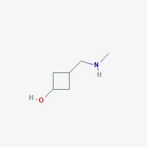 molecular formula C6H13NO B1455536 3-[(Methylamino)methyl]cyclobutan-1-ol CAS No. 917827-86-2