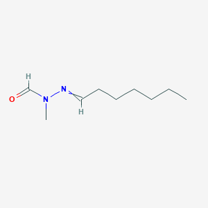 molecular formula C9H18N2O B14555452 N'-Heptylidene-N-methylformohydrazide CAS No. 61748-12-7