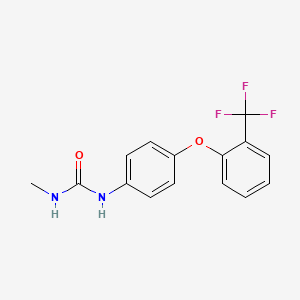 molecular formula C15H13F3N2O2 B14555461 N-Methyl-N'-{4-[2-(trifluoromethyl)phenoxy]phenyl}urea CAS No. 61946-87-0