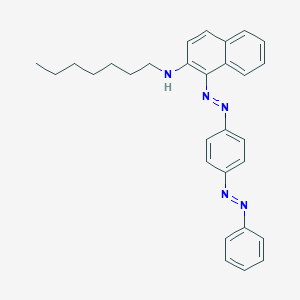 molecular formula C29H31N5 B14555478 N-Heptyl-1-[(E)-{4-[(E)-phenyldiazenyl]phenyl}diazenyl]naphthalen-2-amine CAS No. 62072-69-9