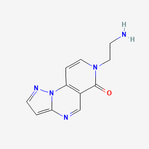 molecular formula C11H11N5O B1455552 7-(2-aminoethyl)pyrazolo[1,5-a]pyrido[3,4-e]pyrimidin-6(7H)-one CAS No. 1306738-31-7
