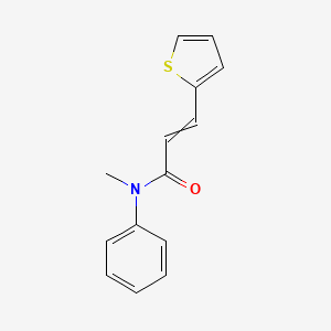 molecular formula C14H13NOS B14555526 N-methyl-N-phenyl-3-thiophen-2-ylprop-2-enamide CAS No. 61859-28-7