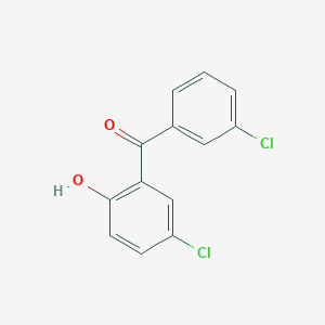 molecular formula C13H8Cl2O2 B14555557 Methanone, (5-chloro-2-hydroxyphenyl)(3-chlorophenyl)- CAS No. 61785-36-2