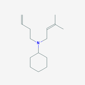 molecular formula C15H27N B14555614 N-(But-3-en-1-yl)-N-(3-methylbut-2-en-1-yl)cyclohexanamine CAS No. 61907-99-1