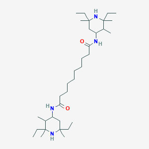molecular formula C34H66N4O2 B14555634 N~1~,N~10~-Bis(2,6-diethyl-2,3,6-trimethylpiperidin-4-yl)decanediamide CAS No. 61682-99-3