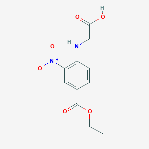 molecular formula C11H12N2O6 B1455566 N-[4-(ethoxycarbonyl)-2-nitrophenyl]glycine CAS No. 1081513-23-6