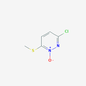 molecular formula C5H5ClN2OS B14555703 Pyridazine, 3-chloro-6-(methylthio)-, 1-oxide CAS No. 61821-97-4