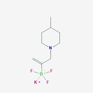 molecular formula C9H16BF3KN B1455574 Potassium 3-(4-methylpiperidinyl)prop-1-EN-2-yltrifluoroborate CAS No. 1357559-77-3