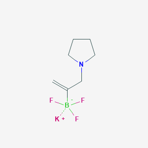 molecular formula C7H12BF3KN B1455575 Potassium (3-(pyrrolidin-1-YL)prop-1-EN-2-YL)trifluoroborate CAS No. 1357559-48-8