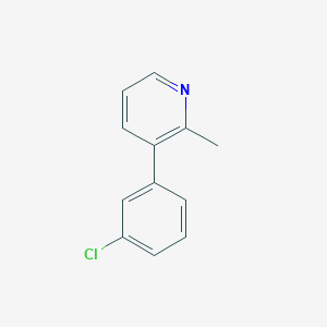 molecular formula C12H10ClN B14555758 3-(3-Chlorophenyl)-2-methylpyridine CAS No. 61703-99-9