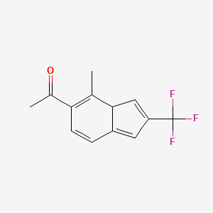 molecular formula C13H11F3O B1455576 1-(4-Methyl-2-(trifluoromethyl)-3aH-inden-5-yl)ethanone CAS No. 1306738-42-0