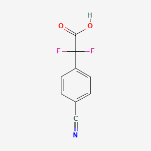 molecular formula C9H5F2NO2 B1455578 2-(4-Cyanophenyl)-2,2-difluoroacetic acid CAS No. 1261358-84-2