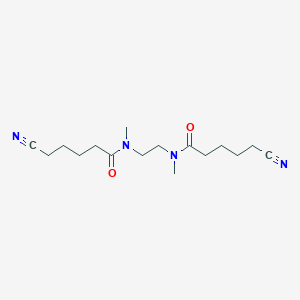 molecular formula C16H26N4O2 B14555782 N,N'-(Ethane-1,2-diyl)bis(5-cyano-N-methylpentanamide) CAS No. 61797-33-9