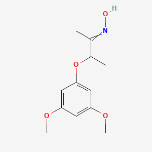 molecular formula C12H17NO4 B14555811 N-[3-(3,5-dimethoxyphenoxy)butan-2-ylidene]hydroxylamine CAS No. 61711-81-7