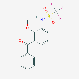 molecular formula C15H12F3NO4S B14555952 N-(3-Benzoyl-2-methoxyphenyl)-1,1,1-trifluoromethanesulfonamide CAS No. 62261-76-1