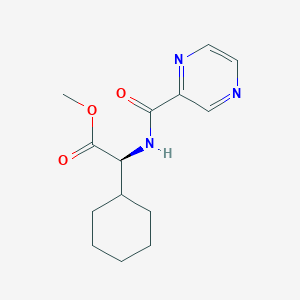 molecular formula C14H19N3O3 B1455597 (S)-Methyl 2-cyclohexyl-2-(pyrazine-2-carboxamido)acetate CAS No. 848777-29-7