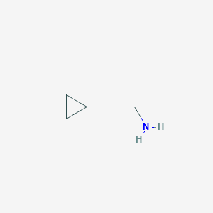 molecular formula C7H15N B1455598 2-Cyclopropyl-2-methylpropan-1-amine CAS No. 1315060-27-5
