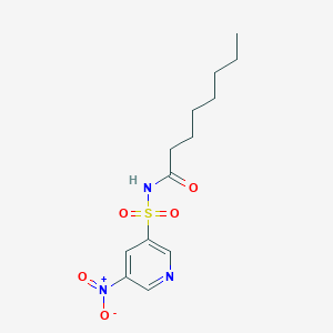 molecular formula C13H19N3O5S B14555991 N-(5-Nitropyridine-3-sulfonyl)octanamide CAS No. 62009-09-0