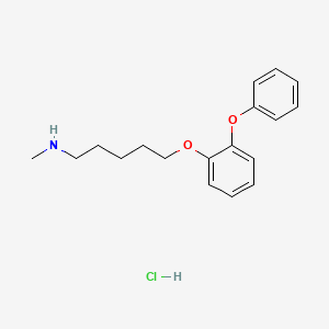 molecular formula C18H24ClNO2 B14555992 N-methyl-5-(2-phenoxyphenoxy)pentan-1-amine;hydrochloride CAS No. 62232-41-1