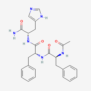 molecular formula C26H30N6O4 B14556059 N-Acetyl-L-phenylalanyl-D-phenylalanyl-L-histidinamide CAS No. 62088-05-5