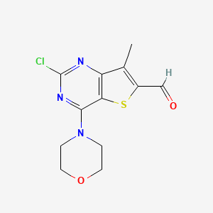 2-Chloro-7-methyl-4-morpholinothieno[3,2-d]pyrimidine-6-carbaldehyde